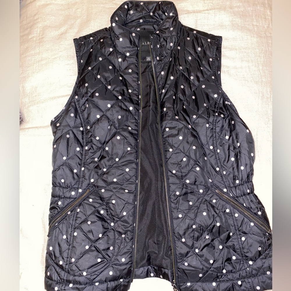 Talbots Polka Dot Down Vest - Picture 2 of 4